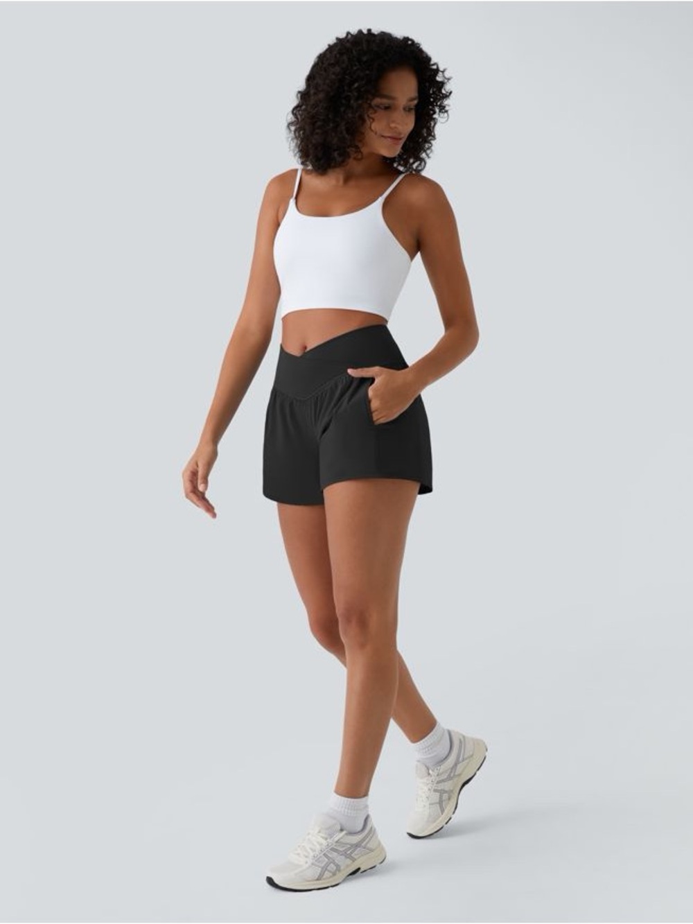 🆕 Halara Breezeful™ High Waisted Crossover Pocket 2-in-1 Quick Dry Yoga Shorts